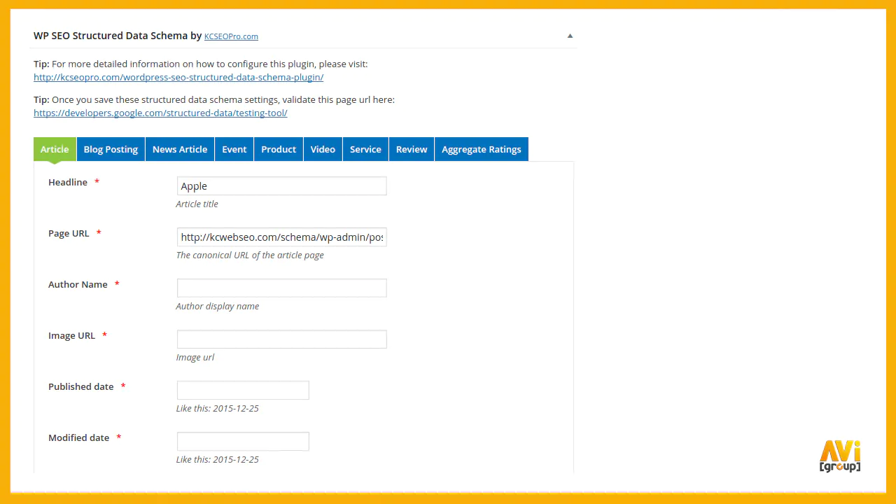 WP SEO Structured Data Schema – 1
